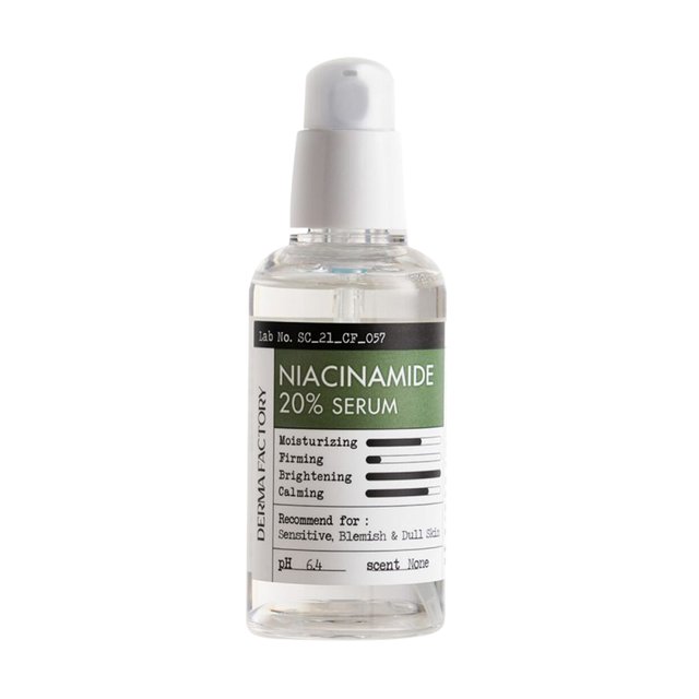 Заспокійлива сироватка для обличчя з ніацинамідом DERMA FACTORY Niacinamide 20% Serum 481-b7c фото Заспокійлива сироватка для обличчя з ніацинамідом DERMA FACTORY Niacinamide 20% Serum 481-b7c фото