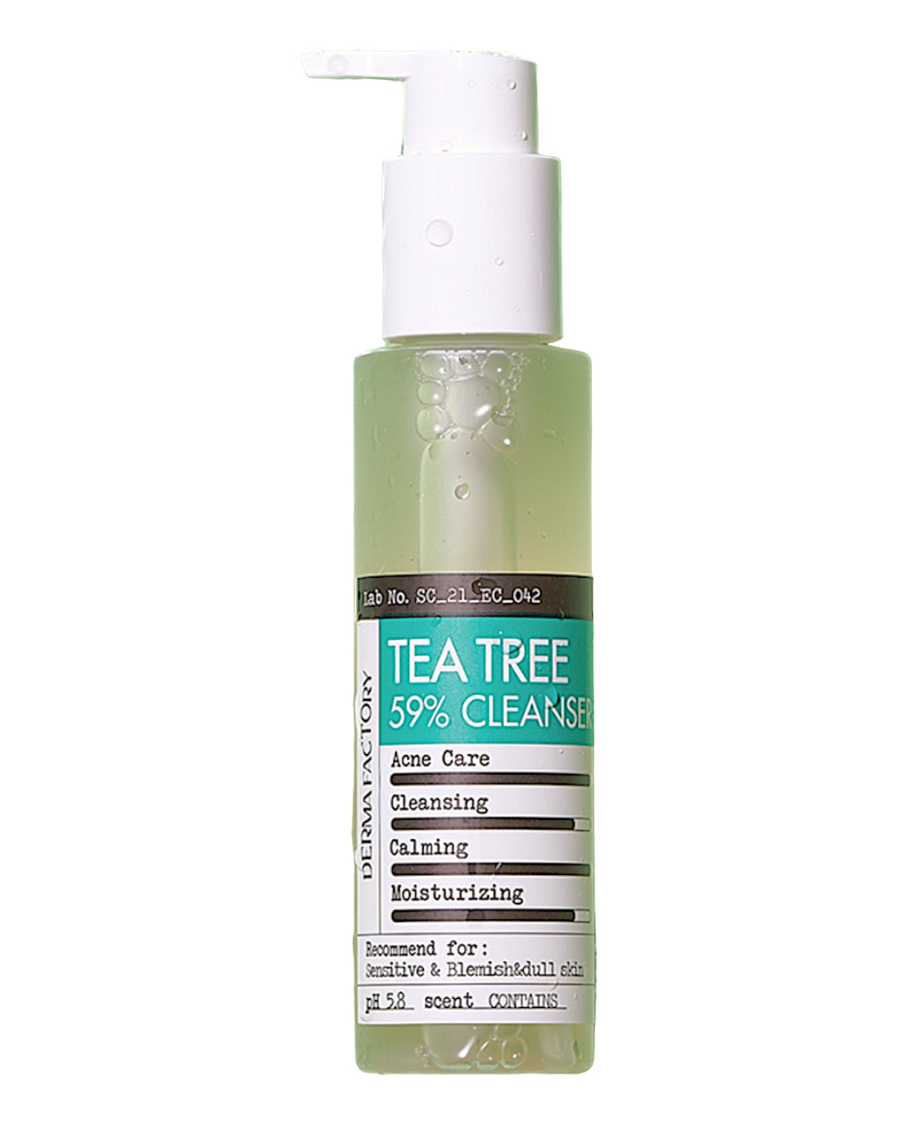 Гель для вмивання з екстрактом чайного дерева DERMA FACTORY Tea Tree 59% Cleanser 5b0-bai фото Гель для вмивання з екстрактом чайного дерева DERMA FACTORY Tea Tree 59% Cleanser 5b0-bai фото